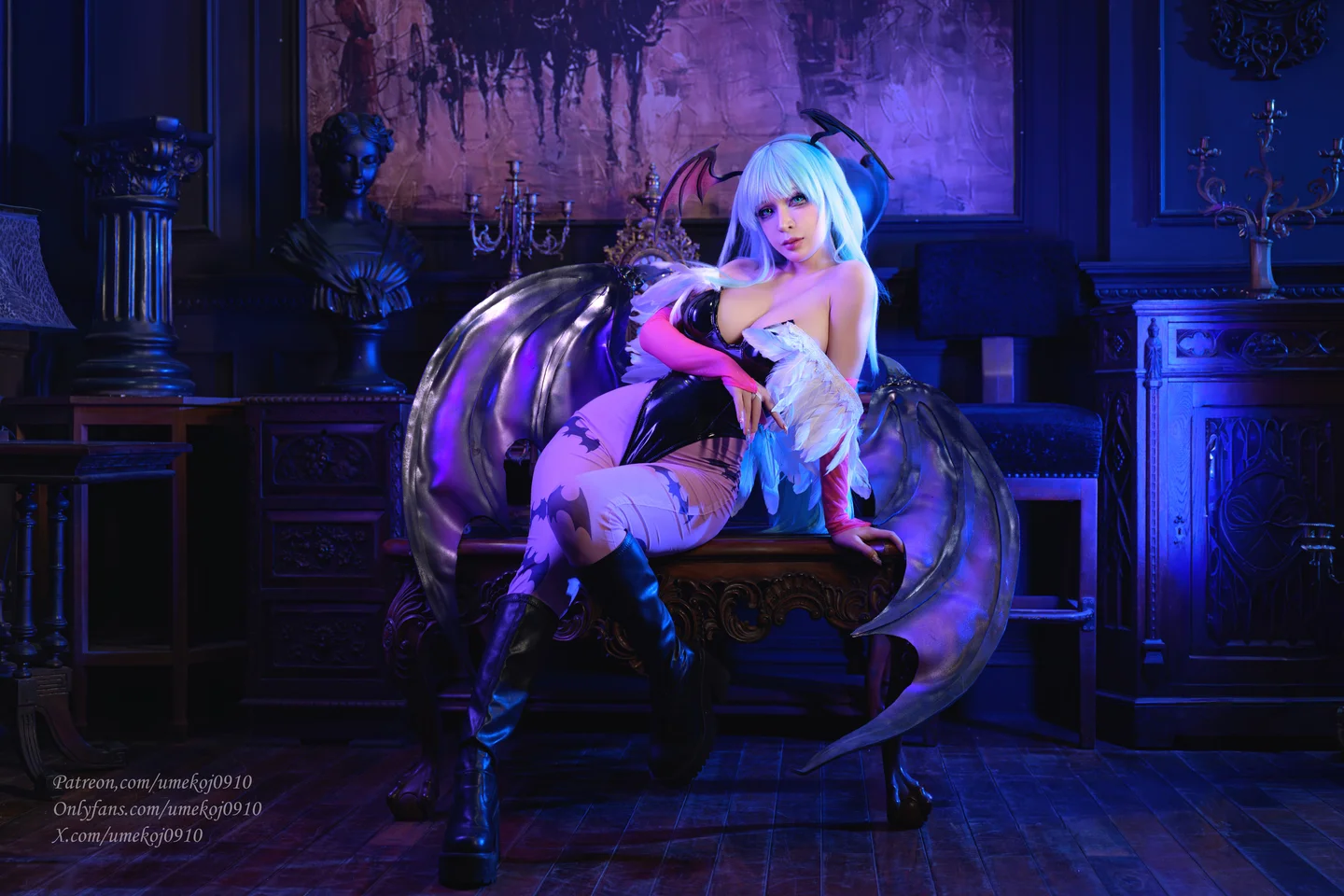 Umeko_J - Morrigan Aensland [95P,9V-2.39GB] tg@simisebaisi 【丝足阁】017.webp